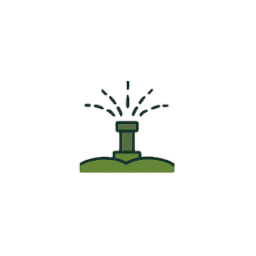 Sprinkler repair and installation service icon for efficient lawn watering